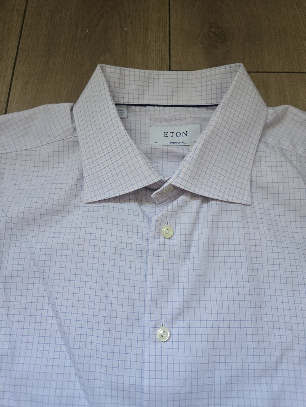 Eton Contemporary Fit Button-front Dress Shirt Size 46  18